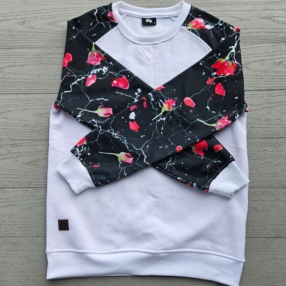 ROSE SLEEVE CREW SWEATSHIRT BY IMP RUE 21 brand new SIZE SMALL - Picture 11 of 16